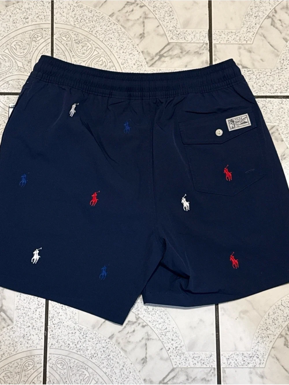 New Polo Ralph Lauren 5.75” Traveler Classic Swim Trunks Navy Men’s Size Medium